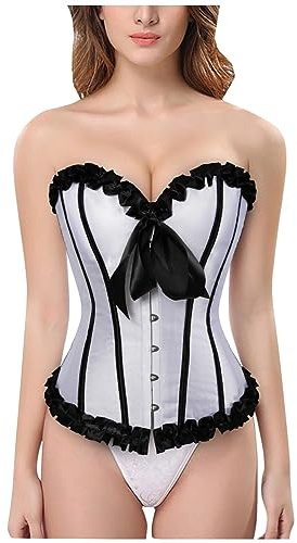 cfpqv Corsetto da donna rinascimentale, top gotico, con lacci, corsetto sotto il seno, corsetto da donna, corsetto snellente, top modellante, Y2K, costume, Vino, S
