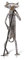 Tooarts Metal Sculpture Cat Figurine Gifts for Thanksgiving/Christmas Statue Ornament Crafts Home Decor (Singer Cat)