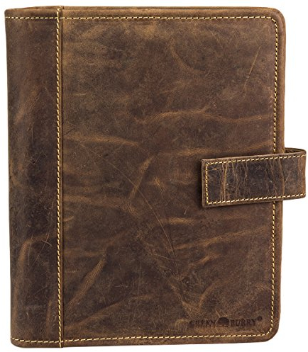 Greenburry Vintage Terminkalender-Leder-Terminplaner A5 braun | 25x20x6cm