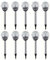 Eaxus 10er Set Edelstahl LED Solar Gartenleuchte Kugel mit Crackle-Licht Solarlampe Solarleuchte Deko Garten Leuchte Farbwechsel Lampe