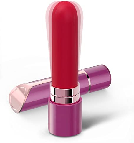 Stark Mini Vibrator Vibratoren für sie G-punkt Stimulation Bullet Lippenstift vibro ei mit 10 Vibrationsmodi Wasserdichter Leise klitoris Stimulator Sexspielzeug für Frauen, Paare (Rot)
