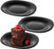 KADAX schwarze Dessertteller, Spülmaschinengeeignetes Teller-Set, Kuchenteller aus verstärkten Glas, moderne Frühstücksteller, Speiseteller für Kuchen (Schwarz / 3 Stück) …