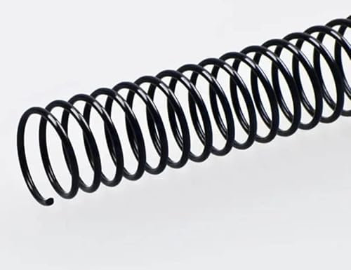 Plutreas 100 Pack Plastic Spiral Binding Coils, 4:1 Pitch, Spiral Binding Spines for Office Documents, Engineer Papers, Business Projects (8mm (40 Sheet Capacity))