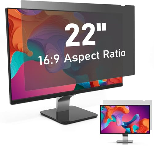 Soppy-Blickschutzfilter für 22 Zoll Computer, Sichtschutzfilter UV- und Blaulichtfilter für Samsung/Dell/Lenovo/HP/Acer/ASUS Monitore (16:9)
