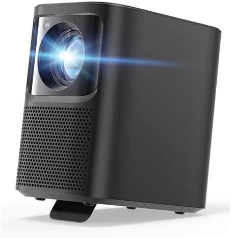 Emotn N1 Mini Beamer, 1080P Projektor, 5G-WLAN und Bluetooth 5.0, Autofokus, Automatischer Trapezkorrektur, 120-Zoll-Bild (Schwarz)