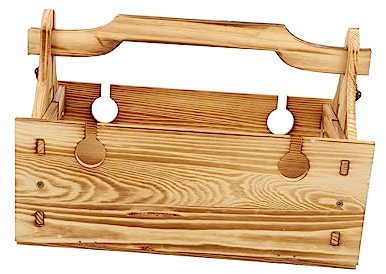 GANAZONO Klapptisch Korb Weinhalter Picknick Im Freien Picknickkorb Aus Holz Klappbarer Tisch Für Den Außenbereich Mini-Wein-Käse-Behälter Picknick-Zubehör Picknick-Holztisch