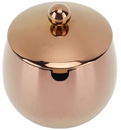 Sucrier Avec Couvercle Grand Pot à épices Bol Doré Avec Couvercle Pot à Sucre En Acier Inoxydable Rangement Pour Sucre Sel Bonbons Café Crémier édulcorant(Or rose)