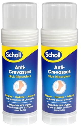 SCHOLL Lot de 2 Sticks Réparateurs Anti-Crevasses - Répare, Hydrate et Adoucit les talons secs