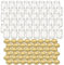 gouveo Juego de 50 tarros de conserva Helix de 125 ml con tapa de rosca dorada - Pequeños tarros con tapón de rosca TO53 - Tarros de rosca para mermelada, miel, especias, casero (HEG125G)