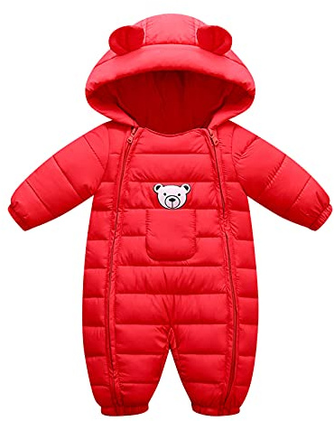 Feelcrag Combinaisons De Neige Bébé Fille Barboteuses À Capuche Et Chaussons Combinaison Pilote Bebe Garcon Fille Combi Avec Moufles Et Chaussons Bébé 2 En 1 Mauve 12M Combinaison Ski Fille