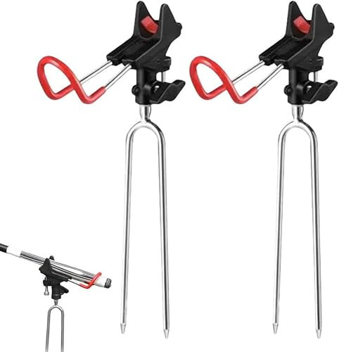 Lot de 2 Repose Canne, Support Canne a Peche Réglable à 360°, Support de Canne à pêche pour Bateau, pour Pêche en Rivière, Pêche à la Plage