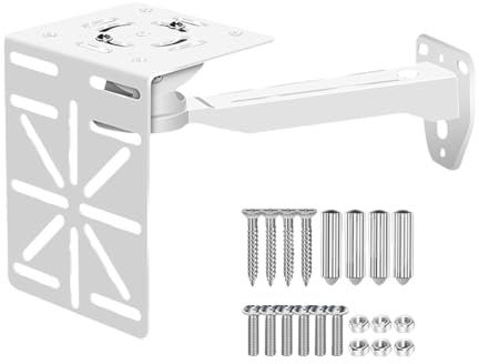 Harilla Support Caméra Surveilllance avec Support Mural Adaptateur Universel Support Réglable Bras D'Extension Stable Adapté à La Sécurité Résidentielle, Support Mural