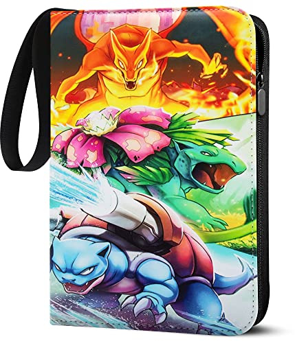 Sammelalbum für Pokemon Karten, 50 Seiten 400 Taschen Sammelkarten Album, Tragbar Wasserdicht PU Karten Halter Heft Ordner Buch, Sammelkartenalben für Sammler sjt4