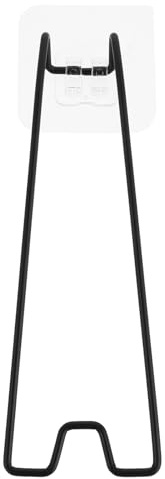 Toyvian Supporto Posteriore Stabile e Portatile per Cornice Foto Nero in Acciaio al Carbonio Design Minimalista Senza Fori per Esposizione Tavolo