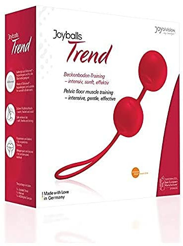 JOYDIVISION Joyballs Trend Duo, Rosso, Palline d'Amore Originali, Palline per l'Allenamento del Pavimento Pelvico Realizzate in Silikomed