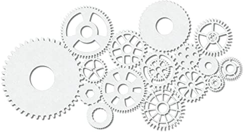 Herterich Products Airbrush Stencil Clockwork Gears | Graffiti & Tattoo Stencil | Riutilizzabile e resistente ai solventi | Mylar 0,1-0,2 cm | Per spray, acrilico e aerografo
