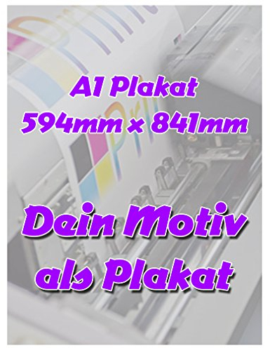 SHIRT-TO-GO Fotodruck Papier Plakat DIN A1 Plakat 594mm x 841mm individuell mit deinem Motiv selbst gestalten