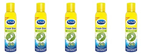 SCHOLL Lot de 5 Flacons de 150 ml Spray Fraîcheur Fresh Step