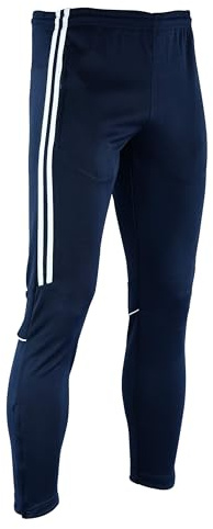 SiXsigma Sports Mens Tracksuit Bottoms with Zip Pockets Men's Clothing - Quick Dry Tracksuit Bottoms Men for Gym, Casual & Running Trousers for Men (Blue, Medium)