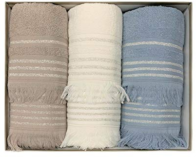 Nada Home Set asciugamani bagno 3+3 in spugna viso ospite Maestri Cotonieri Lurex 3649