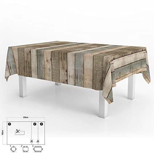 Oryx 5544037 rektangulär vaxduk i vattentätt trä 140 x 250 cm kan användas inomhus och utomhus.
