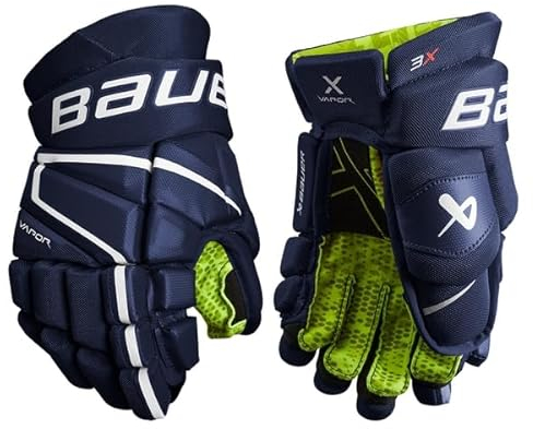Bauer Vapor 3X Handschuhe Junior, Größe:10 Zoll, Farbe:Navy