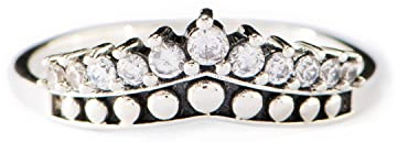 STORYJEWELLERY Rings for Women, Silver Princess Crown Tiara Rings for Women(P 07)