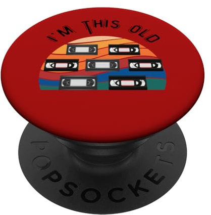 Lecteurs de cassettes VHS I'm This Old Sunset | VHS et magnétoscope rétro PopSockets PopGrip Interchangeable