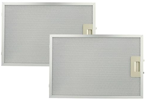 vhbw 2x filter metallfettfilter kompatibelt med Bosch DWB 07 W651, 06 W850, 06 W452, 06 W652, 06 W651 Extraktorfläkt – 38,8 x 26,5 x 0,9 cm metall