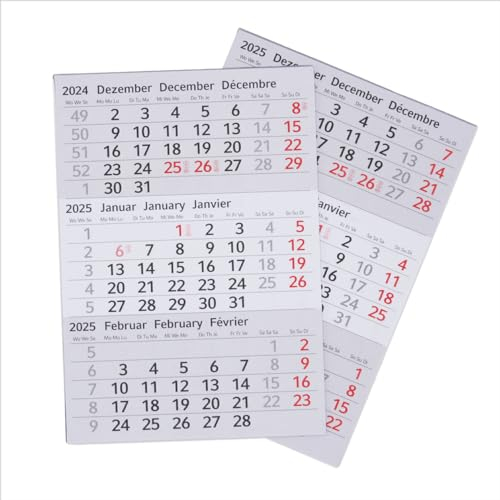 Timr Ersatz Kalendarium 2026 und 2027 I magnetisch I für Tischkalender aus Edelstahl in gebürsteter Optik Geschenkidee für Freunde Familie I tr283