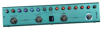 LOVIVER Multieffektpedal Multieffektprozessor Vielseitiges Zubehör Kompakt Leicht Delay Reverb Tragbar, GRÜN