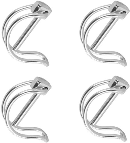 Lot de 4 goupilles pliantes pour tuyau - 10 x 70 mm - Goupille de sécurité - Avec fermeture de verrouillage - Goupilles galvanisées - Pour ferme, pelouse, jardin