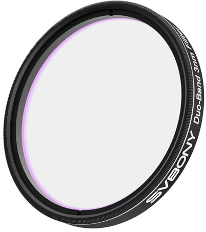 SVBONY SV220 Telescope Filter, H-Alpha & OIII, 3nm Dual-Band 2 Nebula Filter, Cut-Off Depth OD5, Minimal Halo Design, Peak Transmittance 85%, Telescope Accessories for Full-Frame Astrophotography