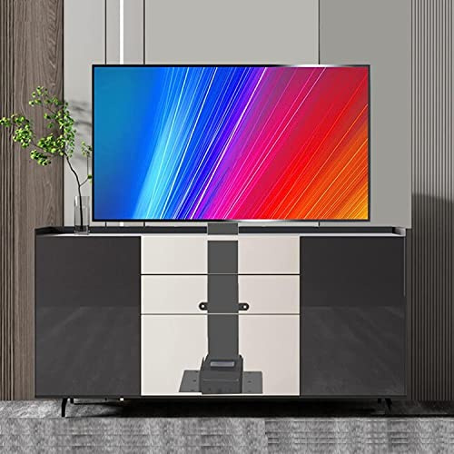 YZYSHA TV Stand Multifunction TV Motorized Lift, Tv Lift Mechanism with Remote for Large Screen 32-70 Inch TVs, Can Be Hidden in The Cabinet, Holds Up to 60kg/132lbs TV Mount TV