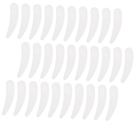Homoyoyo Lot de 100 Cuillères Cosmétiques en Pp Blanches, Applicateur de Crème Visage Pratique et Hygiénique, Soins Peau en Voyage