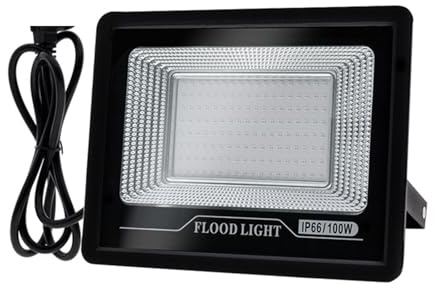STRAFBRG Luz De Inundación UV 50W 100W, Lámpara Púrpura Curado con Pegamento, LED Ultravioleta, Luces Negro, Accesorios Negra Que Brillan En La Oscuridad, Haz de visión(100W - with Plug)