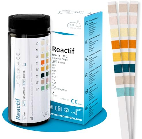 Reactif Urin Teststreifen 8 Parameter, 100 Stück, Blasenentzündung Test