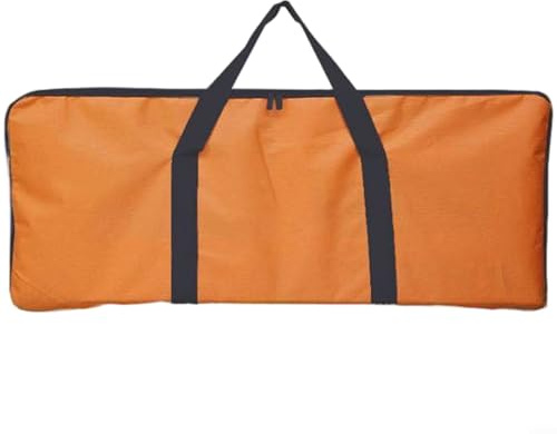 SMZhomeone Barbecue Grill Storage Bag, Water-Resistant Oxford Cloth Carry Case with Handle for Outdoor Cooking, Camping, Picnics, Orange, 80x345x15cm(24 Inches)