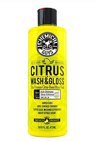 Chemical Guys CWS_301_16 Citrus Wash and Gloss Citrus Based Hyper-Concentrated Wash+Gloss - 16 oz.