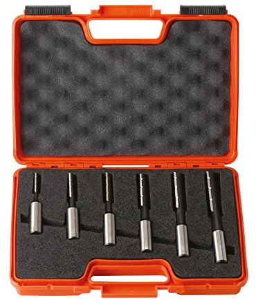 CMT 102.001.00 Set con 6 Punte Diritte per Mortasare, Grigio