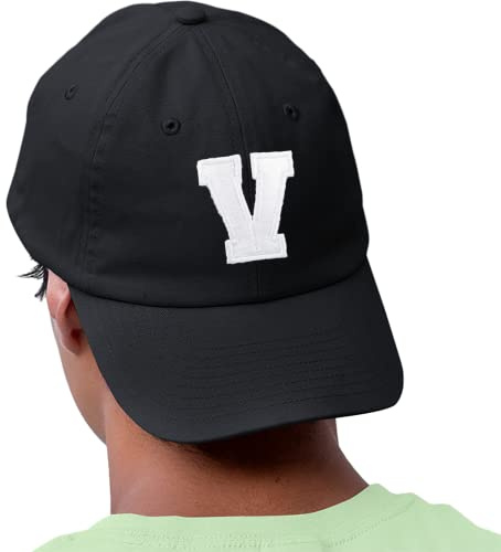 morefaz Unisex pojkar flickor mössa baseballkeps hatt barn keps alfabet A-Z TM, V, En Storlek