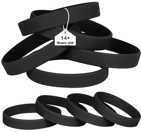 LVNRIDS Elastiska silikonarmband, gummiarmband för festset för herr dam, 8'' Longueur, Silikon