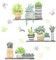 milaosk Removable Wall Sticker Watercolor Green Plants Sticker Art Murals Decoration Self Adhesive Mural Art Decals for Home Nursery Bedroom, Living Room, Door Background PVC Decorations (30 * 90CM)…