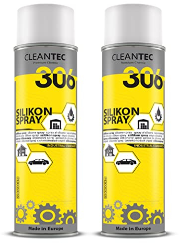 CleanTEC 306 Spray silicone 500 ml incolore, lubrifie, nourrit, protège les pièces en caoutchouc, plastique, bois et métal (2)