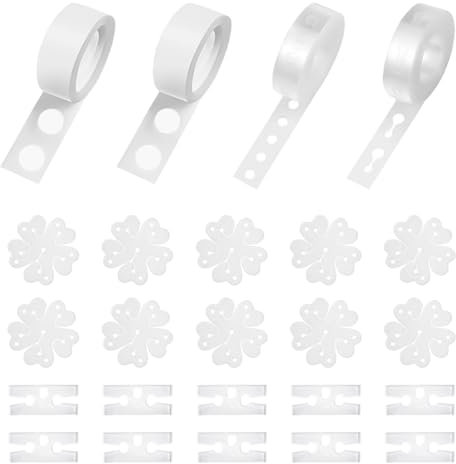 Juego de 24 accesorios para moldear y conectar, anillo de fiesta con hebilla, tira de cinta, clips reutilizables