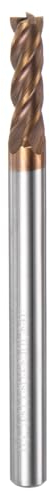 QUARKZMAN Hartmetall Vierkantfräser 3,5 mm (9/64) Durchmesser 4 mm (5/32) Schaft 50 mm (2) lang HRC55 Mikrokorn-Wolframkarbid 4 Schneiden Frässtift Fräser für Aluminium Kupfer Metall.