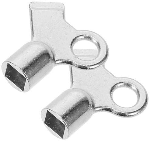 iplusmile 2 Stücke Aluminium Legierung Heizkörper Ventil Schlüssel Platz Loch Heizkörper Auspuff Werkzeug Wasser Schlüssel