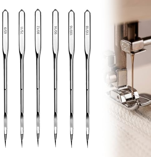 90-Piece Universal Sewing Machine Needle Set with 6 Sizes (65/9 to 110/18) Compatible with Singer, Brother, Janome & More