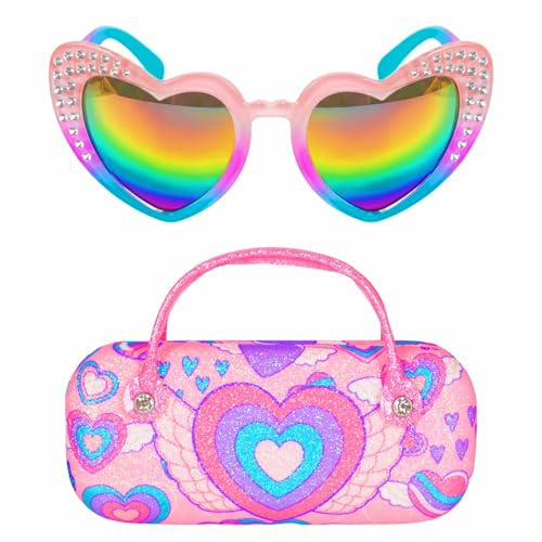 PinkSheep Sunglasses for Girls, Toddler Kids Polarized Sunglass with Case