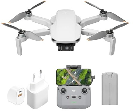 DJI Mini 4K, dron con cámara 4K UHD para adultos, menos de 249g, estabilización en 3 ejes, transmisión de vídeo a 10 km, regreso automático, 1 batería para un tiempo máx. de vuelo de 31 min